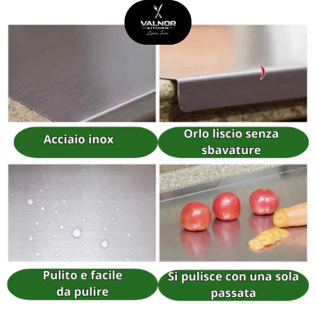 Il tagliere in ACCIAIO  VALNOR Kitchen – Linea Inox