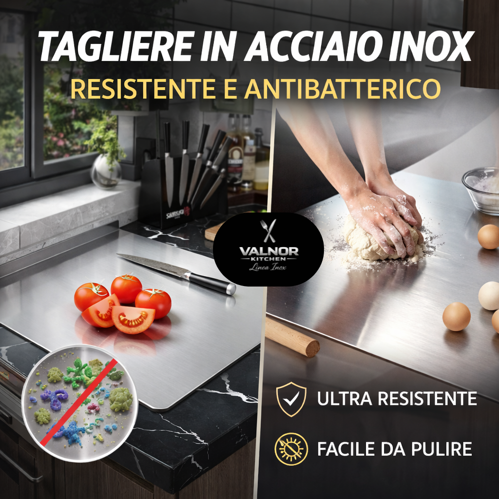 Il tagliere in ACCIAIO  VALNOR Kitchen – Linea Inox